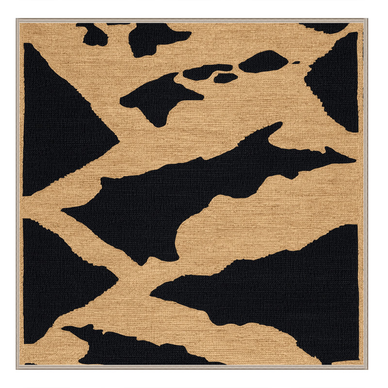 Washable Island Silhouettes Hawaiian Area Rug, Square 3'