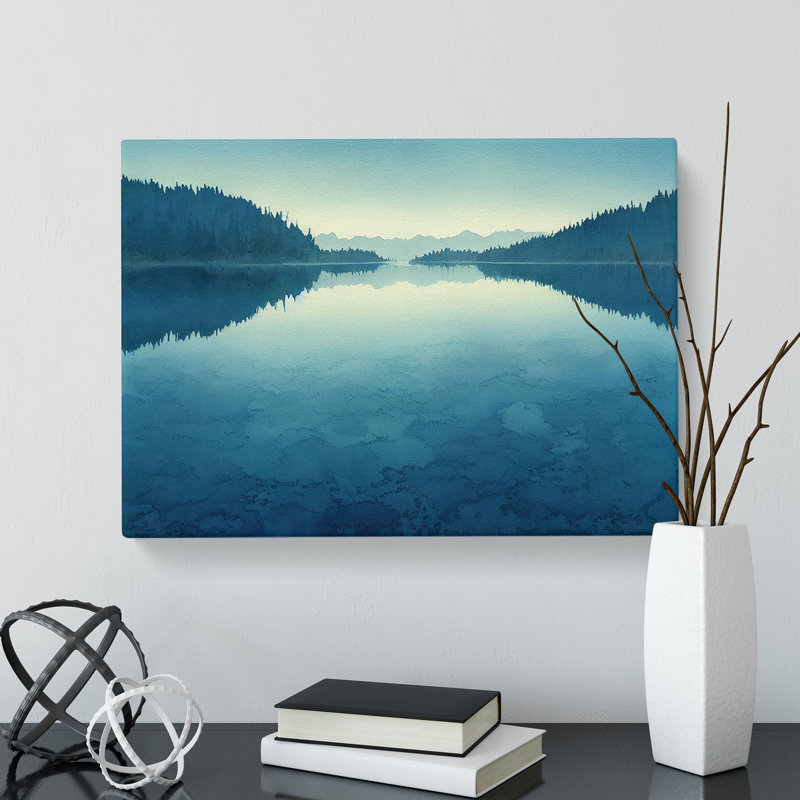 Serenity of the Lake - Wrapped Canvas, 40cm H x 60cm W x 3cm D