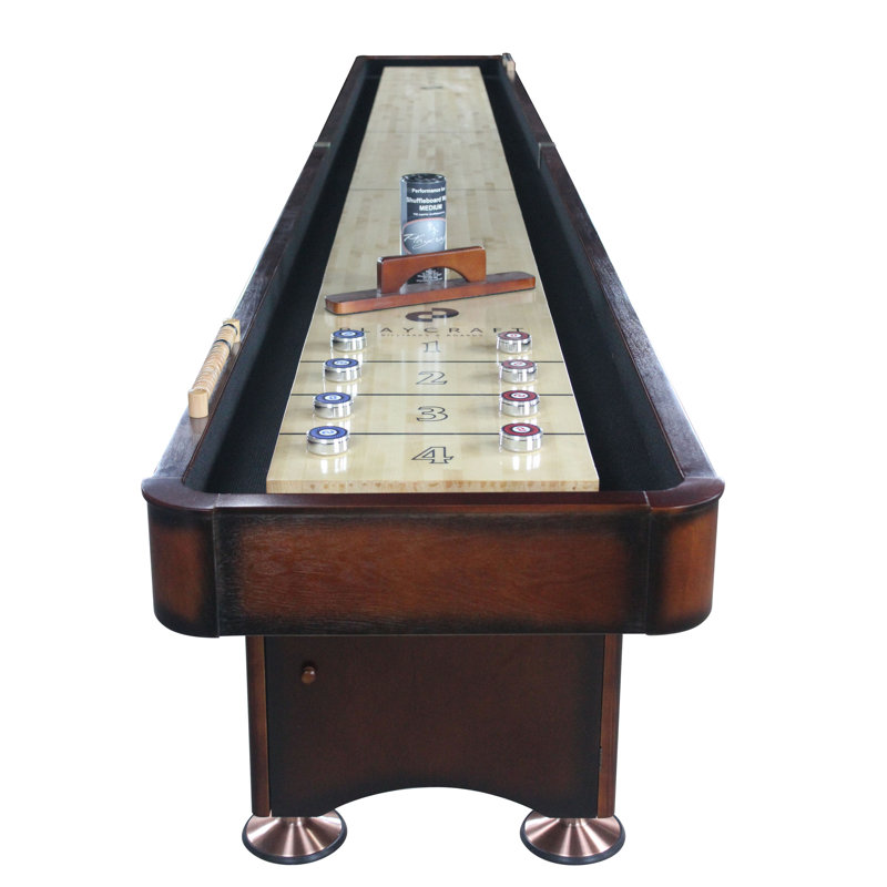 Georgetown Cherry 16 Ft Shuffleboard Table with Solid Wood Accents