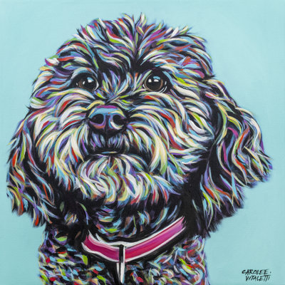 Eric Dog by Carolee Vitaletti - Wrapped Canvas Print
