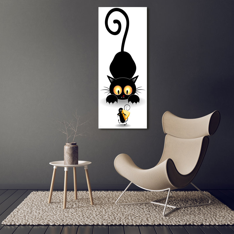 Cat And Mouse - Wrapped Canvas Print