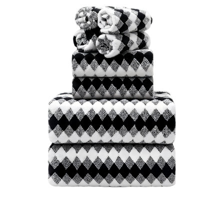 Ensemble de 8 serviettes de bain (noir)