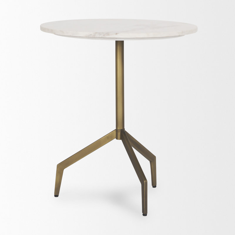 Arpiar Marble Top End Table, Gold