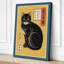 Japanese Cat Study Japandi - Wrapped Canvas-1028101384-1028101386