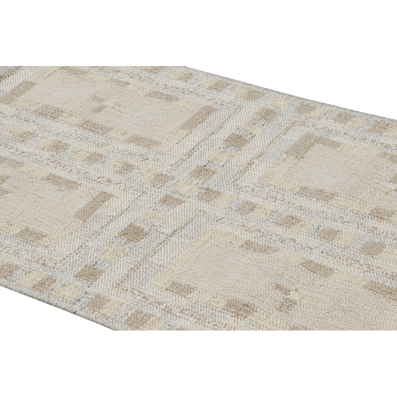 Scandinavian Wool Geometric Area Rug, Rectangle 5' x 8'