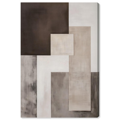 Quiet Geometry II Canvas Earthy Abstract Art by Art Remedy