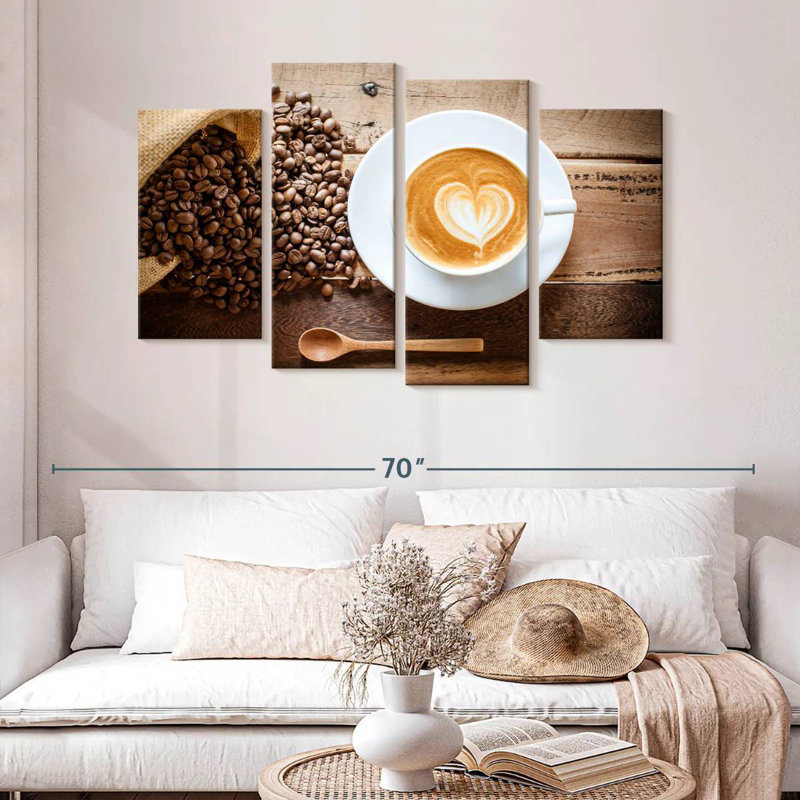 Yarlin Latte Coffee, 32" H x 52" W
