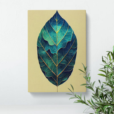 Leaf Painted No.2 - Wrapped Canvas Print