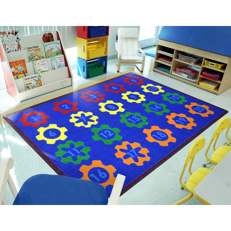 Kid Essentials Geared Up 7'8" x 10'9" Multi Area Rug