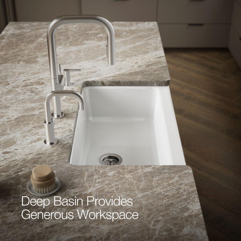 Dickinson Undermount Single-Bowl Farmhouse Kitchen Sinkundermount Single-Bowl Farmhouse Kitchen Sink, White