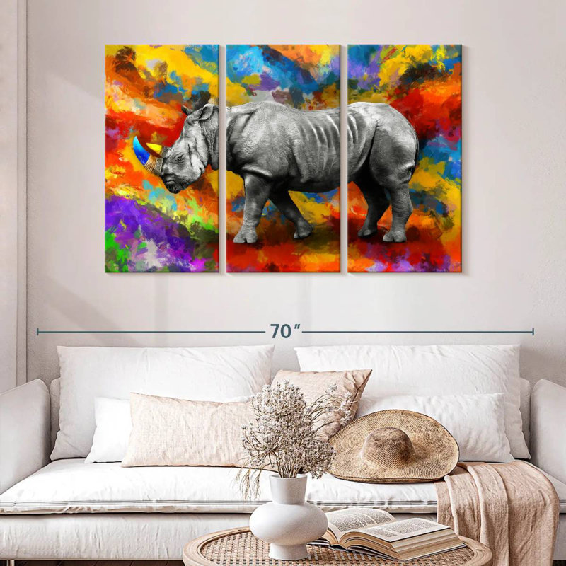 Rhino ronce sur teintes, H 32 po x l 50 po