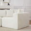 Canapé modulaire en chenille à assise profonde en L 151,6 pouces avec 11 coussins et fauteuil inclinable incurvé extra large - sans assemblage, beige-1159729365