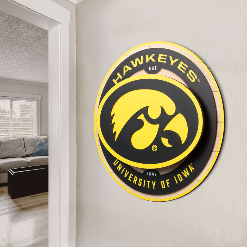 NCAA Iowa Hawkeyes 3DX Circle Wall Art