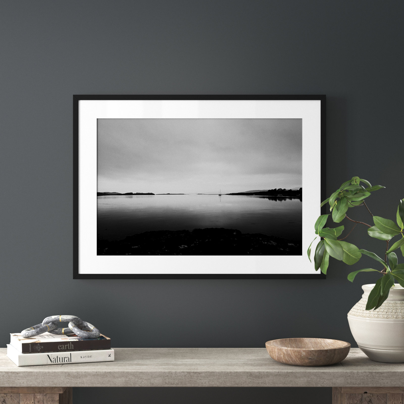 Into The Dark Night We Go by Laura Evans, Black, 24" H x 33" W