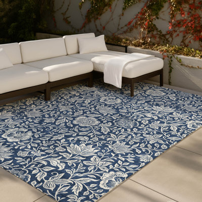 Tapis floral intérieur / extérieur lavable à la machine Chantille ACN2572