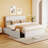 Size Upholstered Platform Bed With 4 Drawers And Golden Edge On The Headboard  Footboard,-2100993412