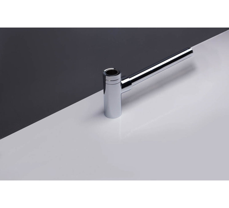 Design Siphon Black Round 1"1/4, Silver