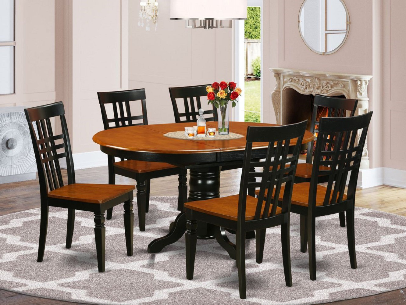 Rosalind Wheeler Kaylee 7 - Piece Butterfly Leaf Rubberwood Solid Wood ...