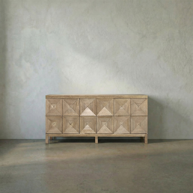 Quadrant 76'' W Solid Wood Sideboard, Washed Walnut
