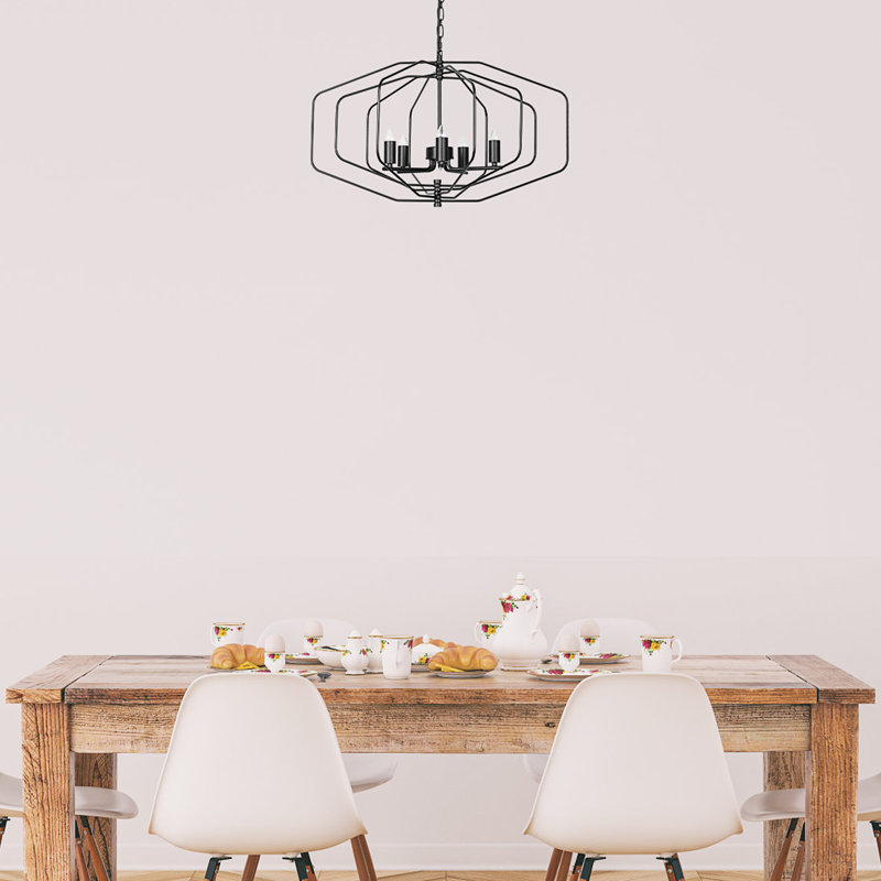 5 - Light Satin Black Chandelier Pendant