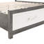 Lit plateforme grand et gris avec rangement, chambre Essence
