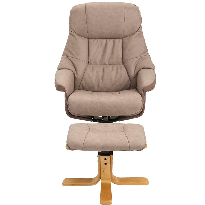 Brading 78cm Wide Swivel Standard Recliner, Brown, Wood