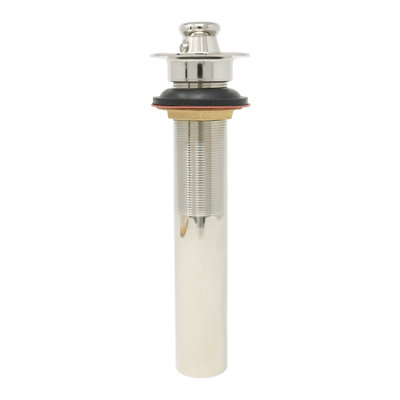 Strom Living Lavatory Drain with Easy Lift Stopper and Without Overflow Holes in Supercoat Brass