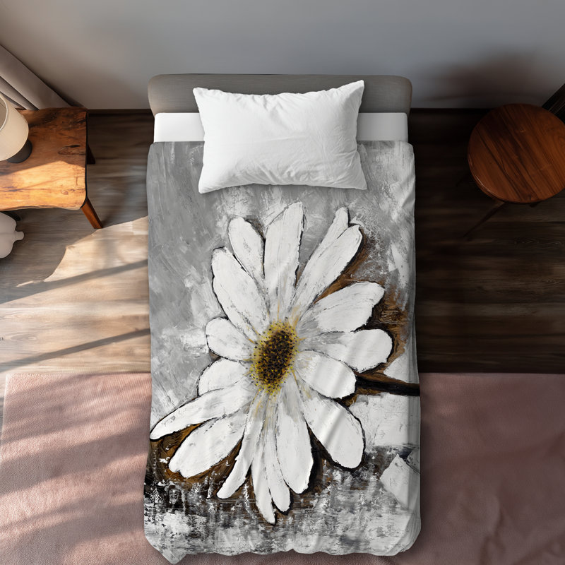 Abstract Daisy Office Industrial Duvet Cover | Home Decor