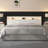QUEEN Size White Headboard Only with Storage, LED Light, Storage Shelves, Power Outlets, USB Ports & Skirting Slot-1642048645-1642048650