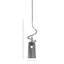 Suspension Sadea Stem Hung Mini présentée en fini granit foncé avec verre fumé bullé de 12,7 cm de largeur x 25,4 cm de hauteur-489328936