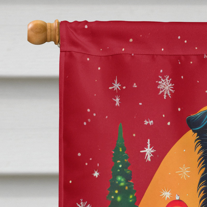 Drapeau de maison de Noël en polyester double face H 40 po x l 28 po