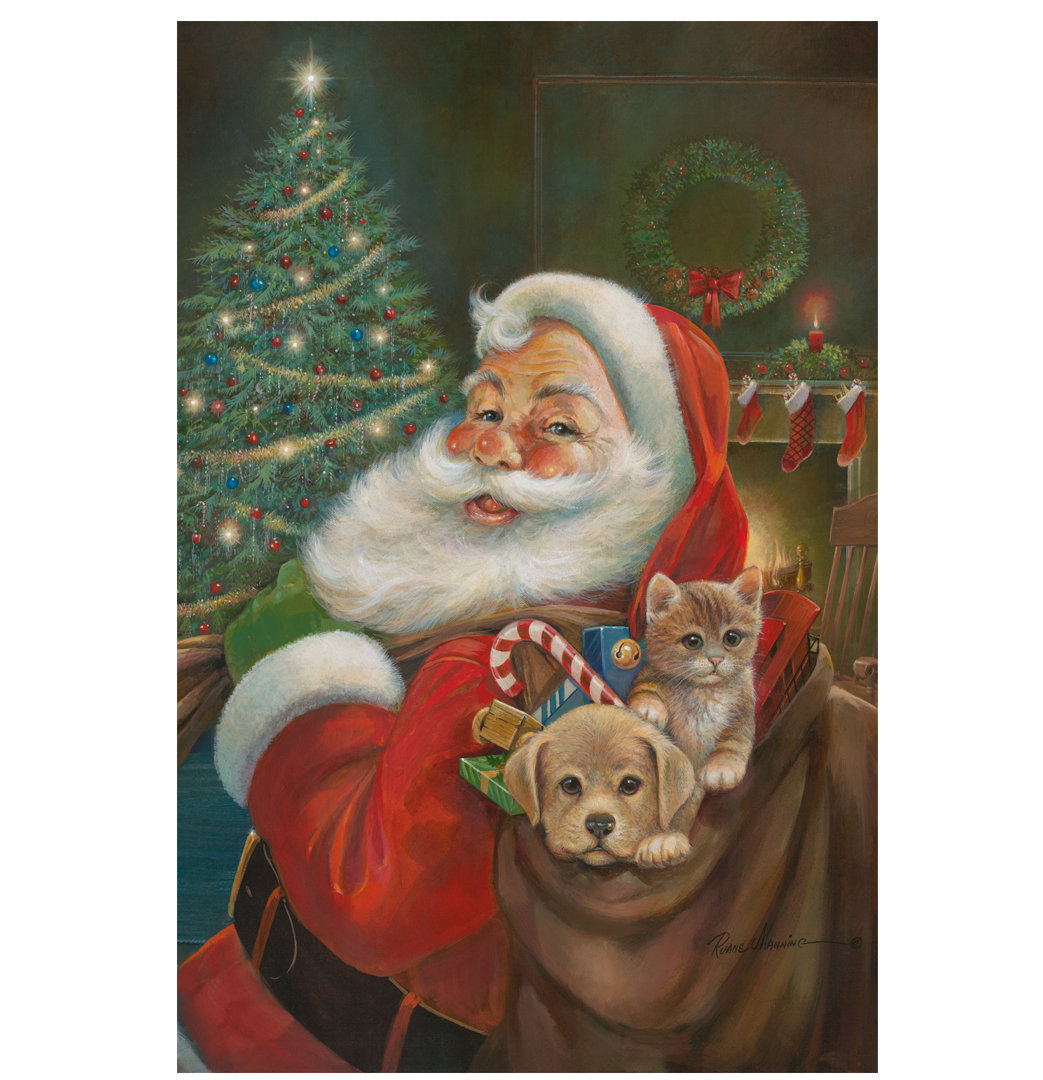 Santa Claus by Ruane Manning - Wrapped Canvas Painting