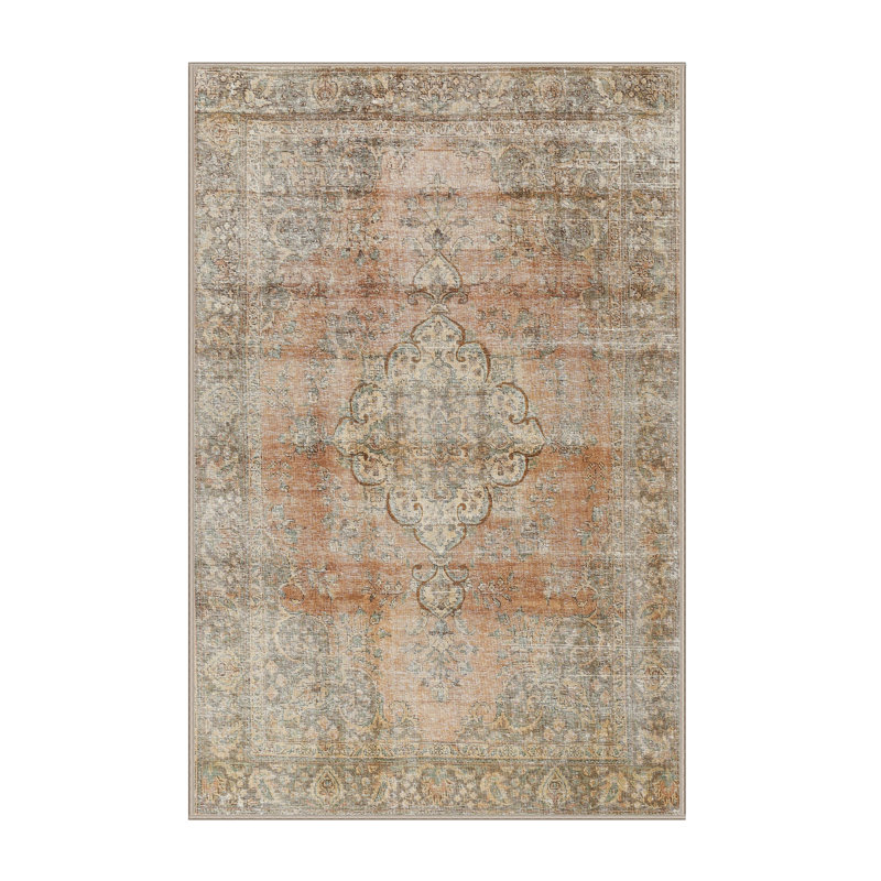 Tapis oriental rose clair / gris Holtby, Rectangle 2 pi x 3 pi