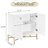 Modern White 2 - Door Accent Cabinet With Tapered Metal Feet, Straight Lines And A Vibe, Raised Diamond Pattern, Elegant Brass Legs, Adjustable Pegs, Fast Build, Adds Style To Office Space Locker