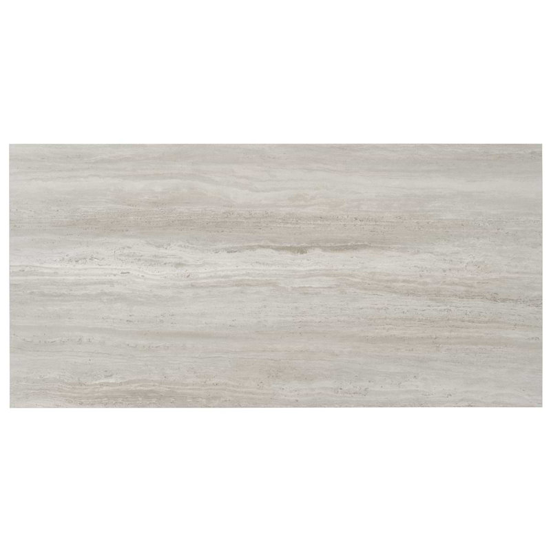 Nashville 12x24 Matte Travertine Look Porcelain Tile, Gray Matte