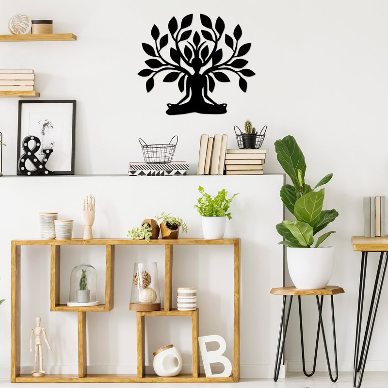 Elegant Decorative Metal Wall Accessory, Black Finish, 23.6 x 27.6 inches | 100% Metal, Thickness: 0.06 inches | Perfect for Home Décor, Easy to Hang, Durable and Stylish Accent for Any Room