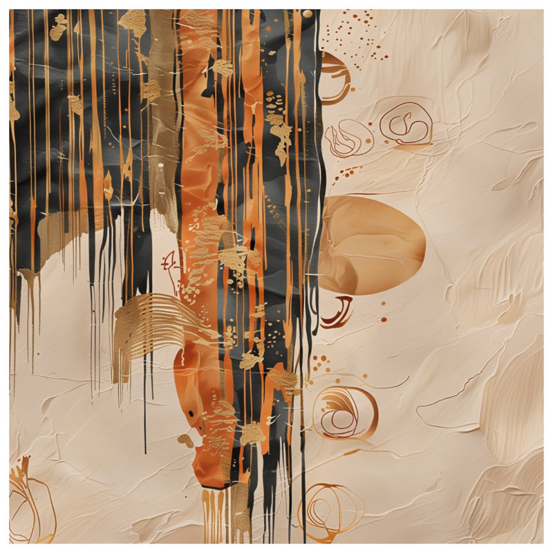 Textured Drip Abstract Comforter, Twin