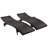80" Patio Wicker Chaise Lounge with Adjustable Backrest and Rolling Wheels-124942538