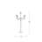 28.5'' H Crystal Tabletop Candlestick