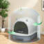 Enclosed Litter Box with Built-in Scoop