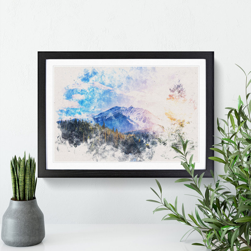 Sunlight over Canada - Picture Frame Graphic Art Print, 45cm H x 63cm W x 2cm D, Black Framed
