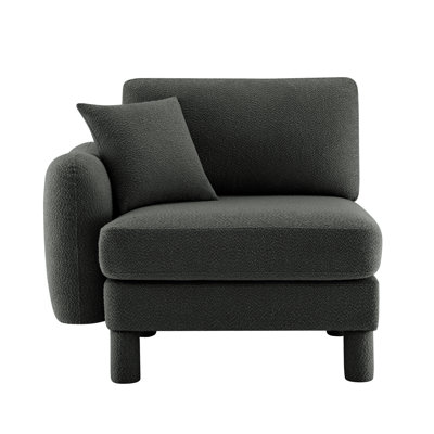 Lucas LSF Sofa W/Pillow Polyester-Dark Grey
