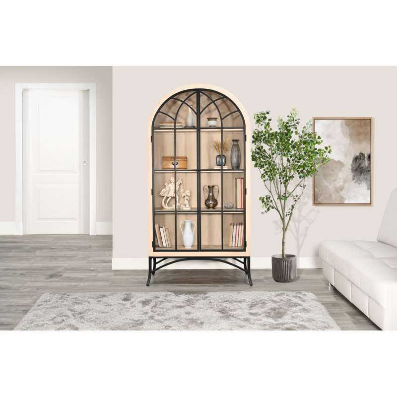 Lark Manor™ Ella Glass Display Cabinet, Cream
