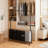 5-Section Rolling Laundry Sorter With Hanging Rack & Storage Shelf, Mobile Laundry Hamper Organizer With Wheels And Removable Baskets For Laundry Room