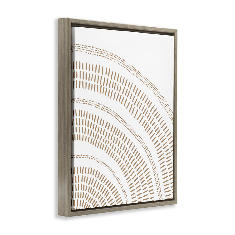 «Arched Boho Motif Floater», art mural sur toile par Jetty Home, LLC, H 21 po x l 17 po, Cadre flottant orme Montalcino