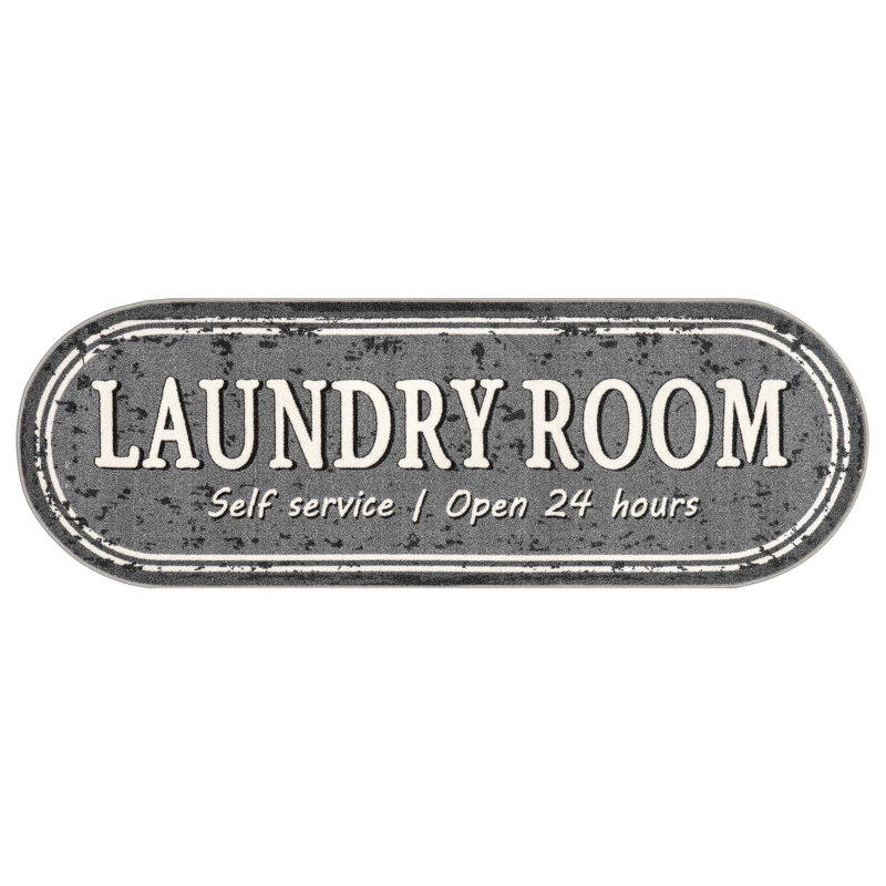 Graphic Machine Washable Laundry Mat
