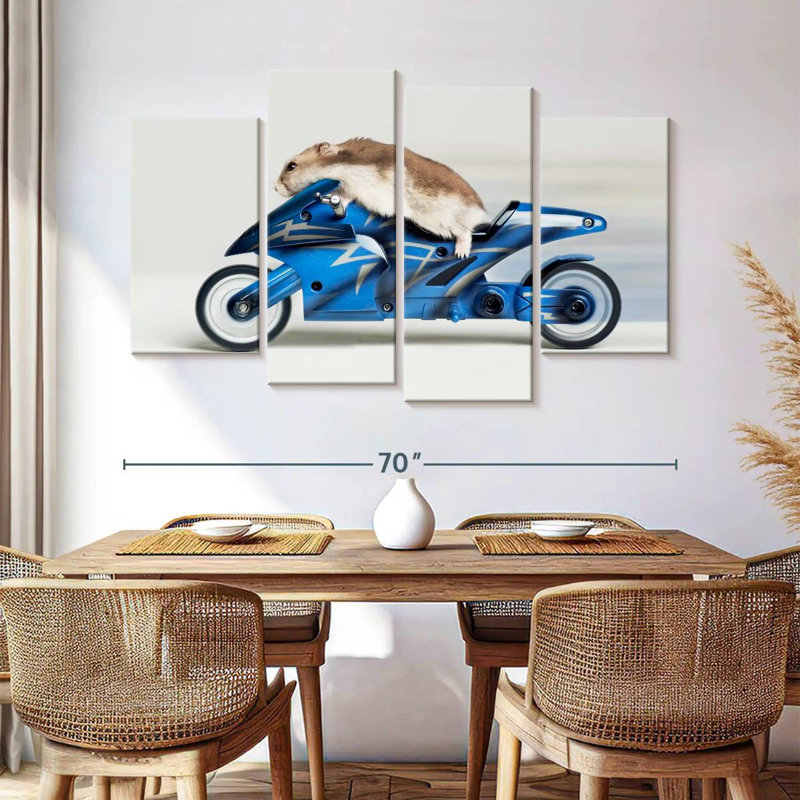Ketti Hamster On A Toy Motorcycle, 42" H x 68" W