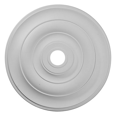 Endurathane Jefferson Ceiling Medallion, 26 1/2"OD x 3 5/8"ID x 1 1/2"P (Fits Canopies up to 5"), Factory Primed