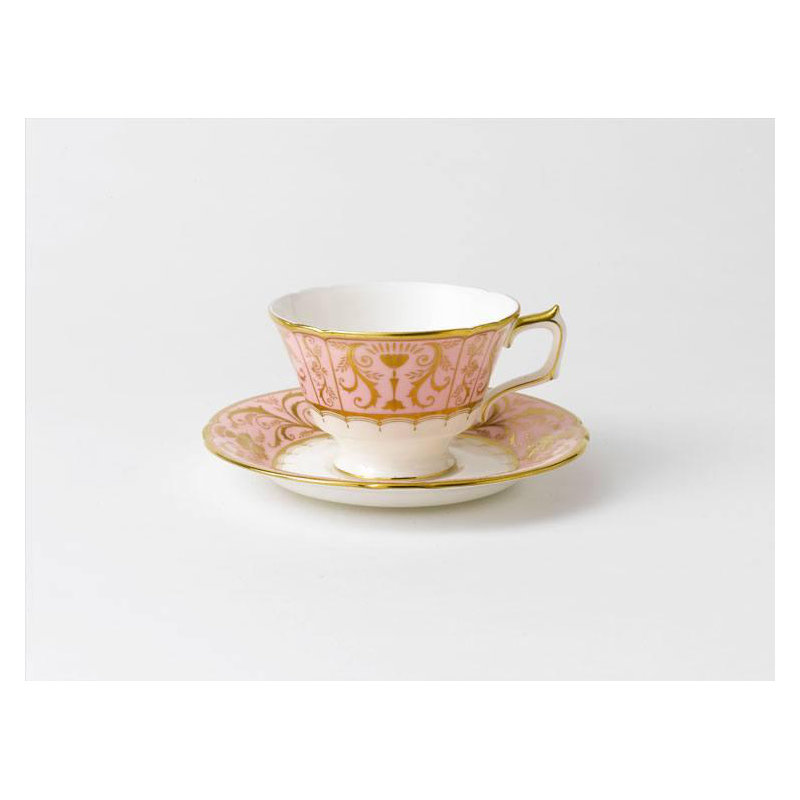 Harlequin Bone China Teacup, Pink