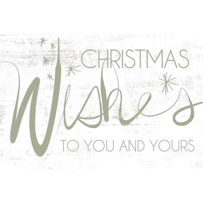 «Christmas Wishes», art textuel sur toile tendue